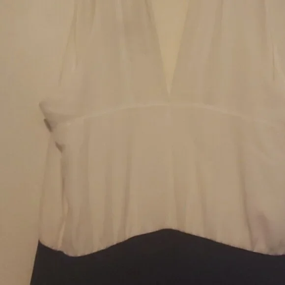 White and Navy Dress - Picture 3 of 4